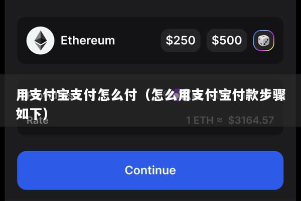 用支付宝支付怎么付(怎么用支付宝付款步骤如下)