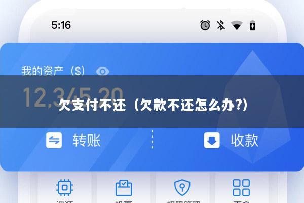 欠支付不还(欠款不还怎么办?)