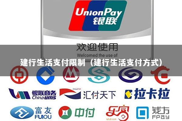 建行生活支付限制(建行生活支付方式)