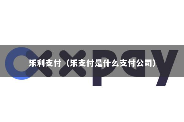 乐利支付(乐支付是什么支付公司)