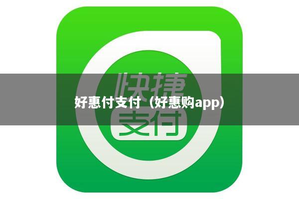好惠付支付(好惠购app)