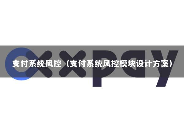 支付系统风控(支付系统风控模块设计方案)