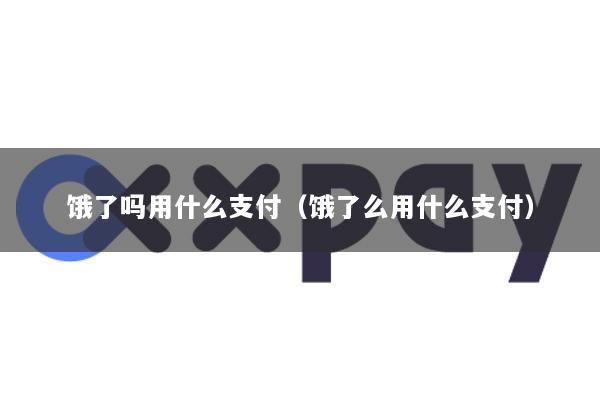 饿了吗用什么支付(饿了么用什么支付)