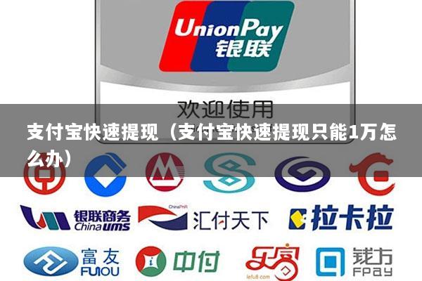 支付宝快速提现(支付宝快速提现只能1万怎么办)