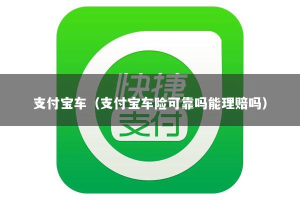 支付宝车(支付宝车险可靠吗能理赔吗)