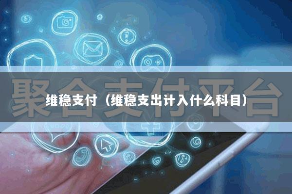 维稳支付(维稳支出计入什么科目)