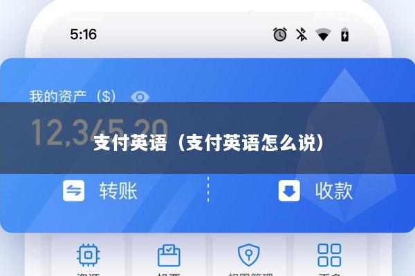 支付英语(支付英语怎么说)