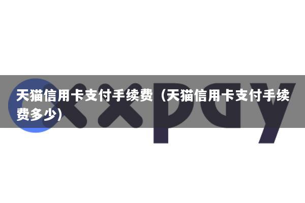 天猫信用卡支付手续费(天猫信用卡支付手续费多少)