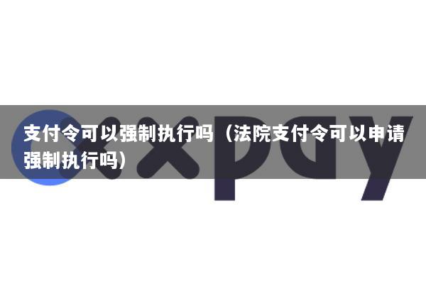 支付令可以强制执行吗(法院支付令可以申请强制执行吗)