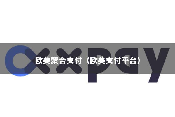 欧美聚合支付(欧美支付平台)