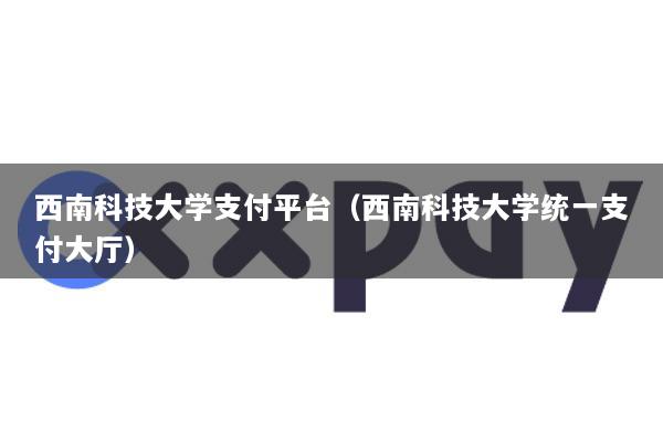 西南科技大学支付平台(西南科技大学统一支付大厅)