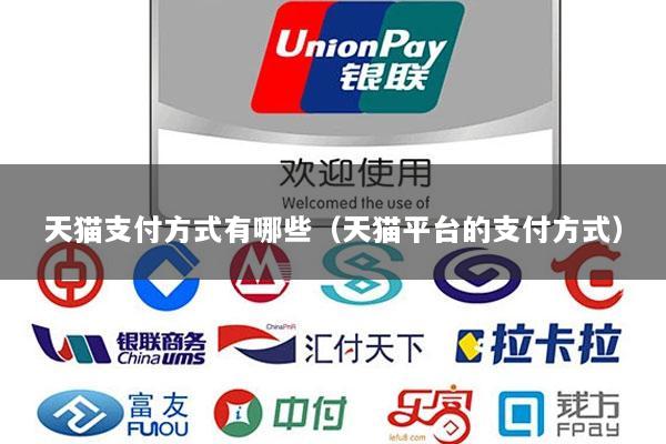 天猫支付方式有哪些(天猫平台的支付方式)